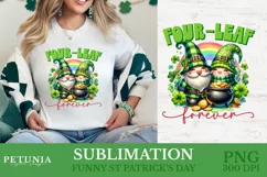 funny st patricks day gnome png clipart being used as a st patricks day shirt print