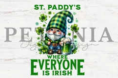 funny st patricks day gnome png clipart being used as a st patricks day sublimation print