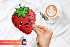 Funny Strawberry Sticker, Kawaii Strawberry Sticker Product Image 1