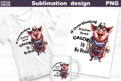 Funny Pig Sublimation | Sarcastic Quote T Shirt Design Product Image 1