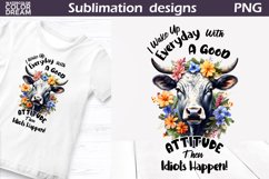 Funny Cow Sublimation | Sarcastic Quote T Shirt Design Product Image 1