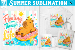 Summer beach sublimation | Funny Summer Capybara Product Image 1