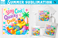 Summer Sublimation Bundle PNG | Funny Summer Animals Clipart Product Image 6