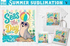 Summer Sublimation Bundle PNG | Funny Summer Animals Clipart Product Image 11