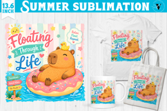 Summer Sublimation Bundle PNG | Funny Summer Animals Clipart Product Image 13