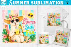 Summer Sublimation Bundle PNG | Funny Summer Animals Clipart Product Image 17