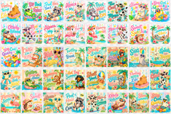 Summer Sublimation Bundle PNG | Funny Summer Animals Clipart Product Image 2