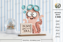 Funny Summer Animal Stand Laser Cut. Octopus SVG Product Image 1
