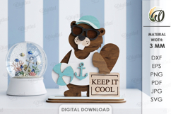 Funny Summer Animals Stands Bundle Lasercut. Stand Decor SVG Product Image 13