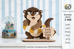 Funny Summer Animals Stands Bundle Lasercut. Stand Decor SVG Product Image 7