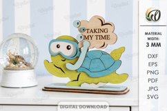 Funny Summer Animals Stands Bundle Lasercut. Stand Decor SVG Product Image 9
