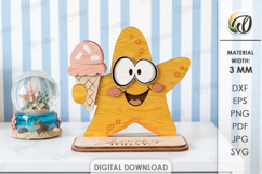 Funny Summer Animals Stands Bundle Lasercut. Stand Decor SVG Product Image 10