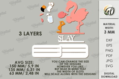 Funny Summer Animal Stand Laser Cut. Flamingo SVG Product Image 2