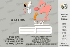 Funny Summer Animal Stand Laser Cut. Flamingo SVG Product Image 2