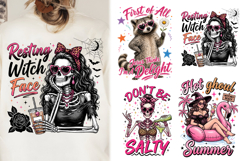 Funny Summerween Hand Drawn PNG Product Image 1