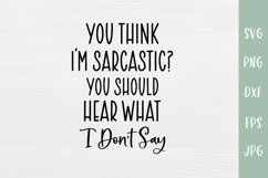 You Should Hear What I Don’t Say - Sarcastic SVG Product Image 2