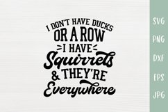 I Don't Have Ducks Or A Row Squirrels Quote - Funny SVG Product Image 2