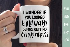 Looked Both Ways Before Getting On My Nerves Sarcastic SVG Product Image 3