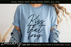 Kiss Frog Funny Quote SVG Funny Sarcastic T-shirt Mug Design Product Image 1