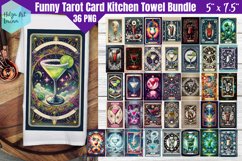 Funny Tarot Card Kitchen Towel Sublimation Product Image 1