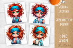 Funny Tea Lover coasters, Sarcastic Mug Design, Grumpy Face Product Image 1