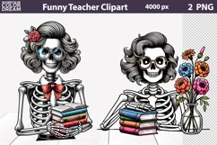 Funny Teacher Clipart | Halloween Teacher Sublimation Product Image 1