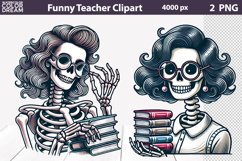 Funny Teacher Clipart | Halloween Teacher Sublimation Product Image 1