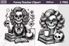 Funny Teacher Clipart | Halloween Teacher Sublimation Product Image 1