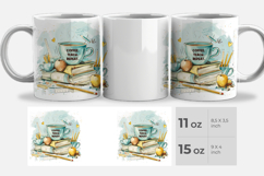 Coffee. Teach. Repeat. Teacher Life Mug Wrap for Sublimation Product Image 2