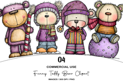 Funny Teddy Bear Clipart Product Image 1