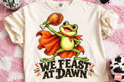 Funny Thanksgiving Frog Turkey PNG Product Image 1