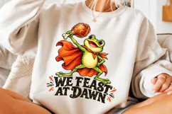 Funny Thanksgiving Frog Turkey PNG Product Image 3