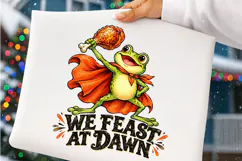 Funny Thanksgiving Frog Turkey PNG Product Image 5