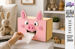 Funny Tissue Boxes Laser Cut Bundle | Cute Cartoon Animals Product Image 14
