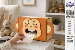 Funny Tissue Boxes Laser Cut Bundle | Cute Cartoon Animals Product Image 16