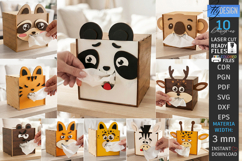 Funny Tissue Box Laser Cut Bundle | Animal Tissue Box Covers Product Image 1