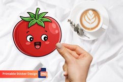Funny Tomato Sticker, Funny Vegetable Sticker, Kawaii Tomato Product Image 1