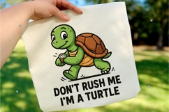 Funny Turtle PNG, Don't Rush Me Quote, Cute Turtle Design Product Image 3