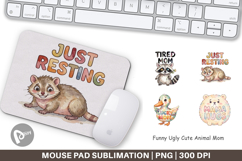 Cute Animal Mom Mouse Pad Product Image 1