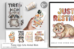 Cute Animal Mom Digital Paper Product Image 1