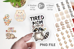 Cute Animal Mom Sticker Product Image 1