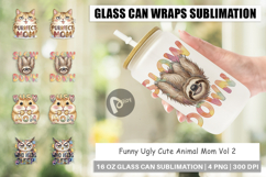 Cute Animal Mom Glass Can Product Image 1