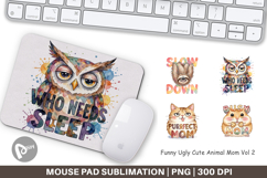 Cute Animal Mom Mouse Pad Product Image 1