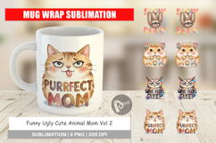 Cute Animal Mom Mug Wrap Product Image 1