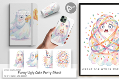 Ugly Cute Party Ghost Digital Paper Product Image 1