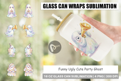 Ugly Cute Party Ghost Glass Can Product Image 1