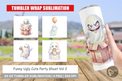 Ugly Cute Party Ghost Tumbler Product Image 1