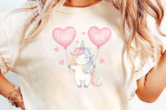 Funny Unicorn Lover Clipart PNG Product Image 3
