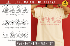 Funny Valentine Dachshund SVG Cute puppy print