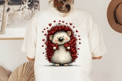 Funny Valentine Day Hedgehog Clipart Product Image 2